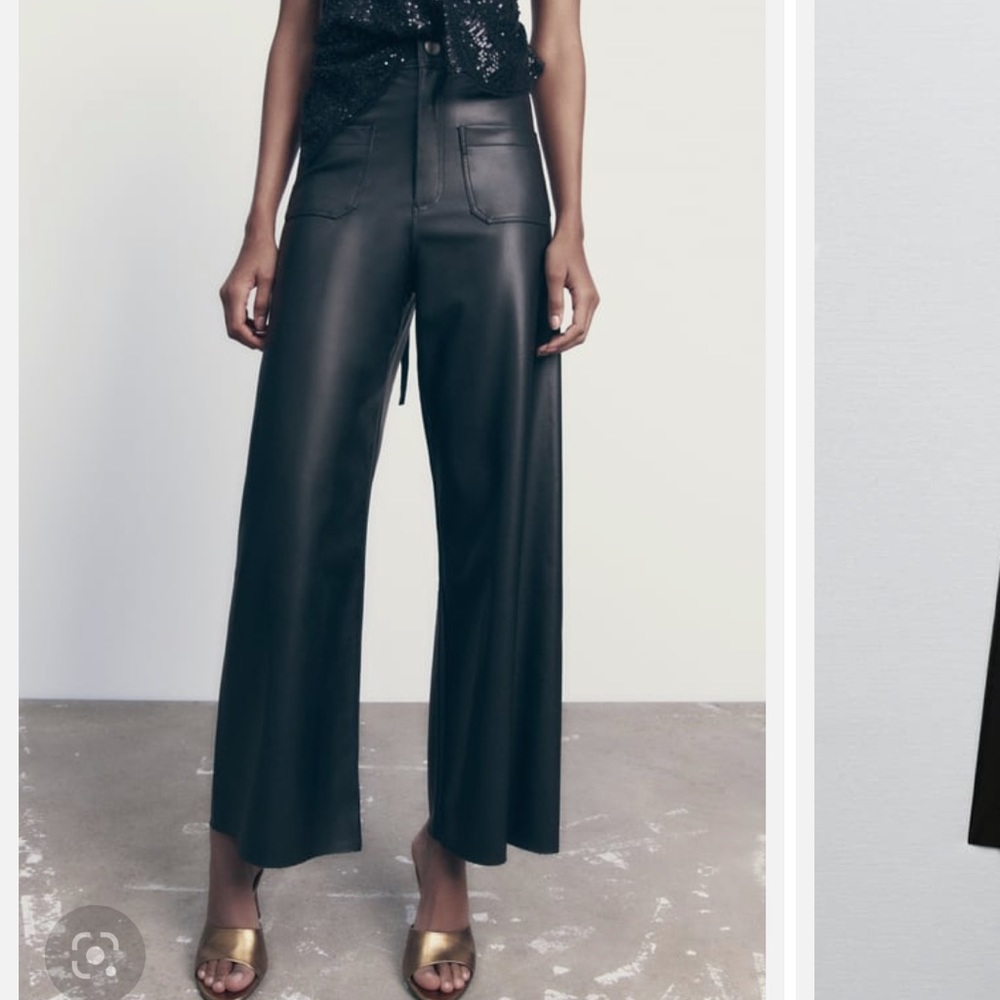 Zara Faux Leather Marine Pant